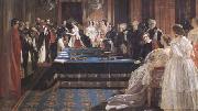 Edward Matthew Ward The Investiture of Napoleon III with the Order of the Garter 18 April 1855 (mk25) Sweden oil painting artist
